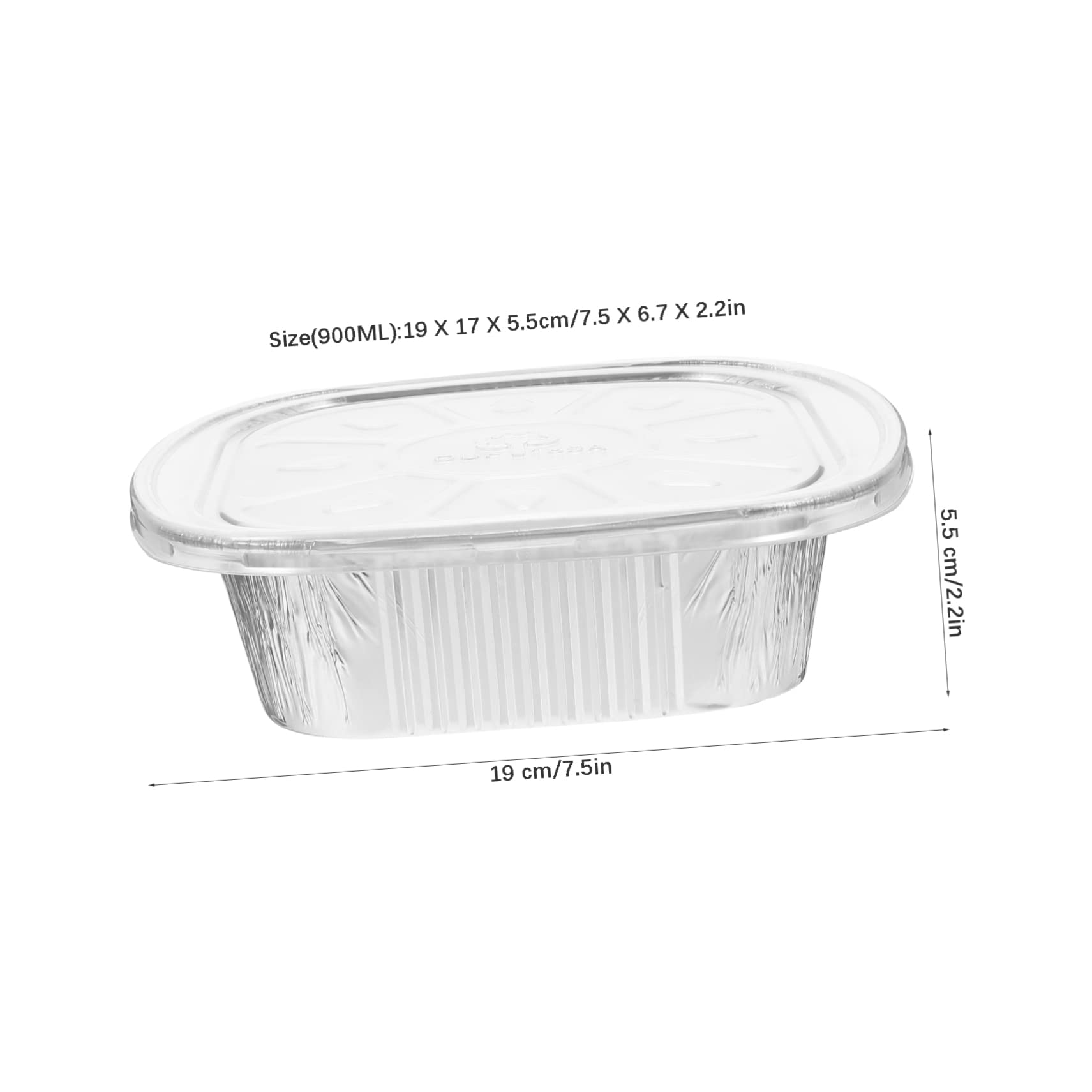 CIYODO Set Tin Paper Box Take Out Containers Lids Aluminum Foil Pans BBQ Air Fryer Pot