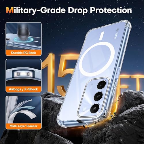 Image of Jkobi Shockproof Crystal-Clear Back Cover for Realme C83 5G (Magsafe Wireless Support | Drop & Camera Protection | Hard Polycarbonate)