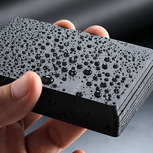 3 Decks Spielkarten Pokerkarten Deck of Cards Premium Schwarz Pokerkarten wasserdichte Kunststoffkarten mit Geschenkbox, Spielwerkzeuge für Familienspiel-Party - Cool Red Blue Yellow – Bild 8