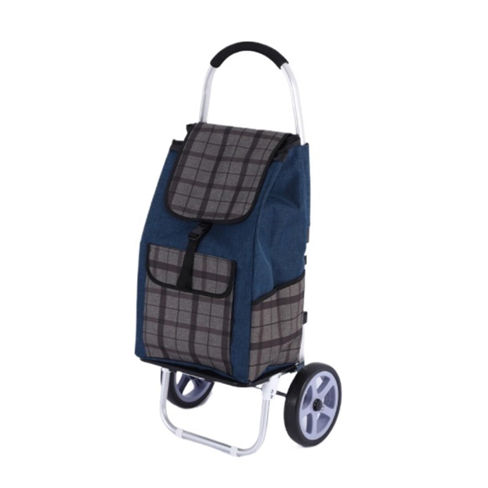 Dannmpx Blue Shopping Trolley Foldable Shopping Cart Is A Convenient Trolley For Traveling And Utility Cart(Blue)