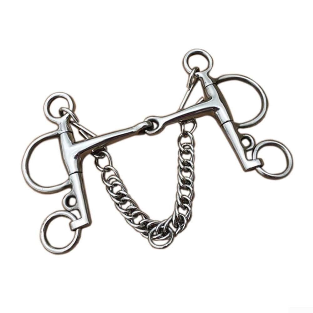 Zoegneer Mors de cheval en acier inoxydable 12,5 cm Armature pour entraînement équestre équitation pour Western Tack