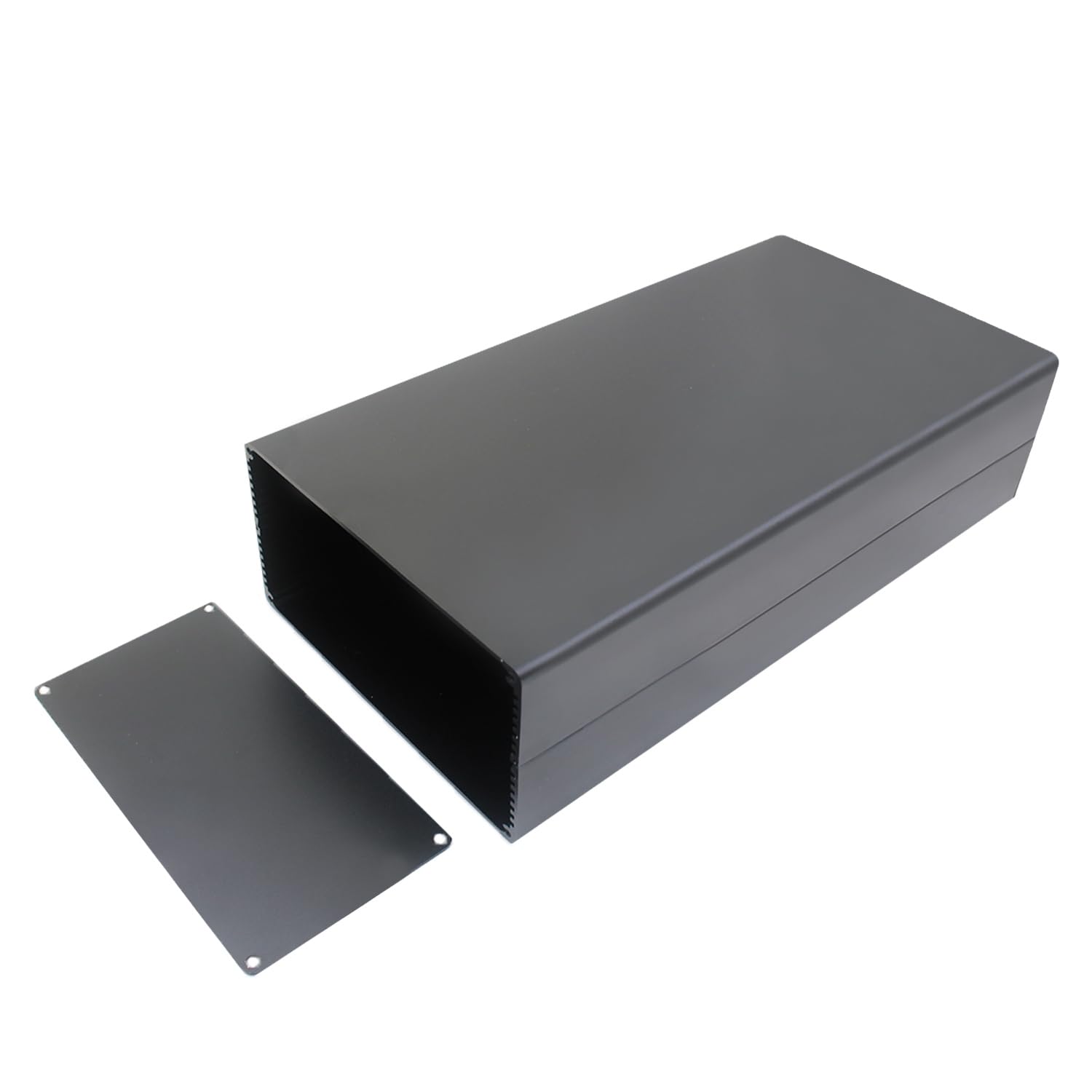 Scatola in alluminio per elettronica contenitore pressofuso alimentatore scatola di progetto in alluminio per circuiti PCB custodia elettronica ventilazione con coperchio (300x160x80mm)