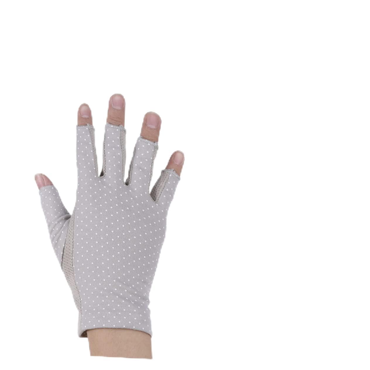 TOVINANNA Women's Driving Gloves Gloves for Cycling Riding Climbing Lightweight Cotton Sun Protection Grey