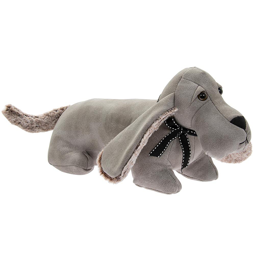 Tamersgifts Faux Leather Grey Dachshund Doorstop Assorted Doorstop Door Stop Stopper Filled Heavy Doorstop Faux Leather Novelty Wedge (Faux Leather Grey Dachshund Doorstop)