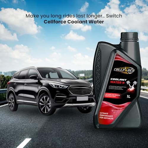 Image of CellForce UltraShield Radiator Coolant Water, 1 Litre, Advanced Anti-Freeze & Anti-Boil, Ultimate Engine Protection, Red, Ideal for Cars, Bikes & Trucks (Pack of 3)