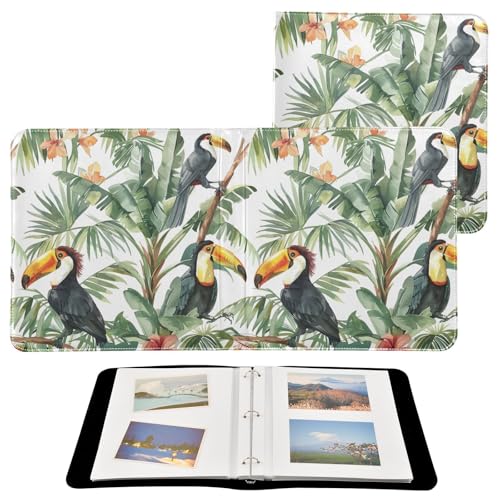 Álbum de Fotos Autoadhesivo DIY Álbum de Recortes con Árbol y Tucán, Encuadernador de 3 Anillas, 40 Páginas, 8x10 para Recuerdos miniatura 2