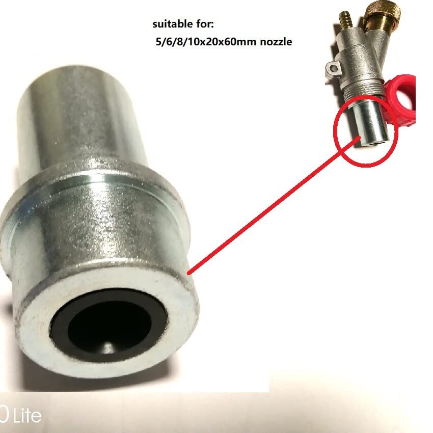 Tool Part for 60mm Sand Blast Nozzle with Steel Nozzle Holder for Sandblasting - (Color: 6x20x60mm Nozzle)