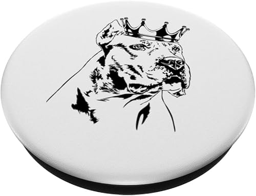 Miniatura 2 de Funny Proud Dogo Argentino crown dog mom dog PopSockets Swappable PopGrip