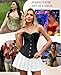 SZIVYSHI Corset Tops for Women, Bustier Shapewear Lingerie, Fashion Lace Waist Push Up Bodysuit Vest, Strapless Vintage Victorian Overbust Bodice for Night Out (Black,L)