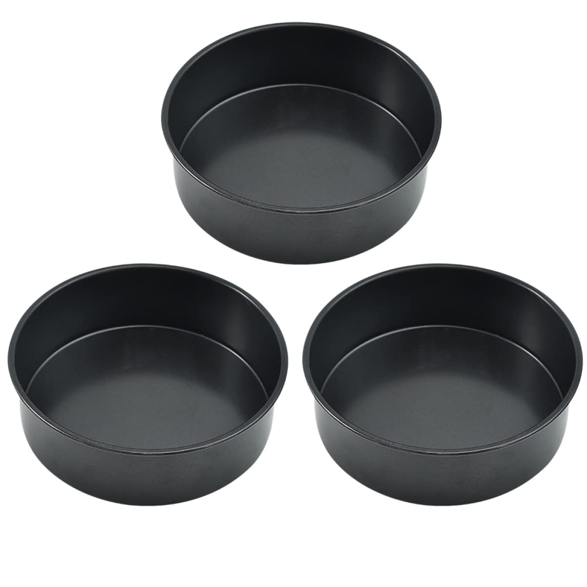 Mikinona 3pcs Non-stick Baking Pans with Removable Bottom Carbon Steel Bakeware for Cakes and Pizzas Easy to Cooking Option for Family Gatherings