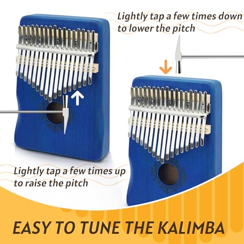Image of Kalimba Thumb Piano 17 Key,Mbira Instrument,Musical Gift for Kids & Adults