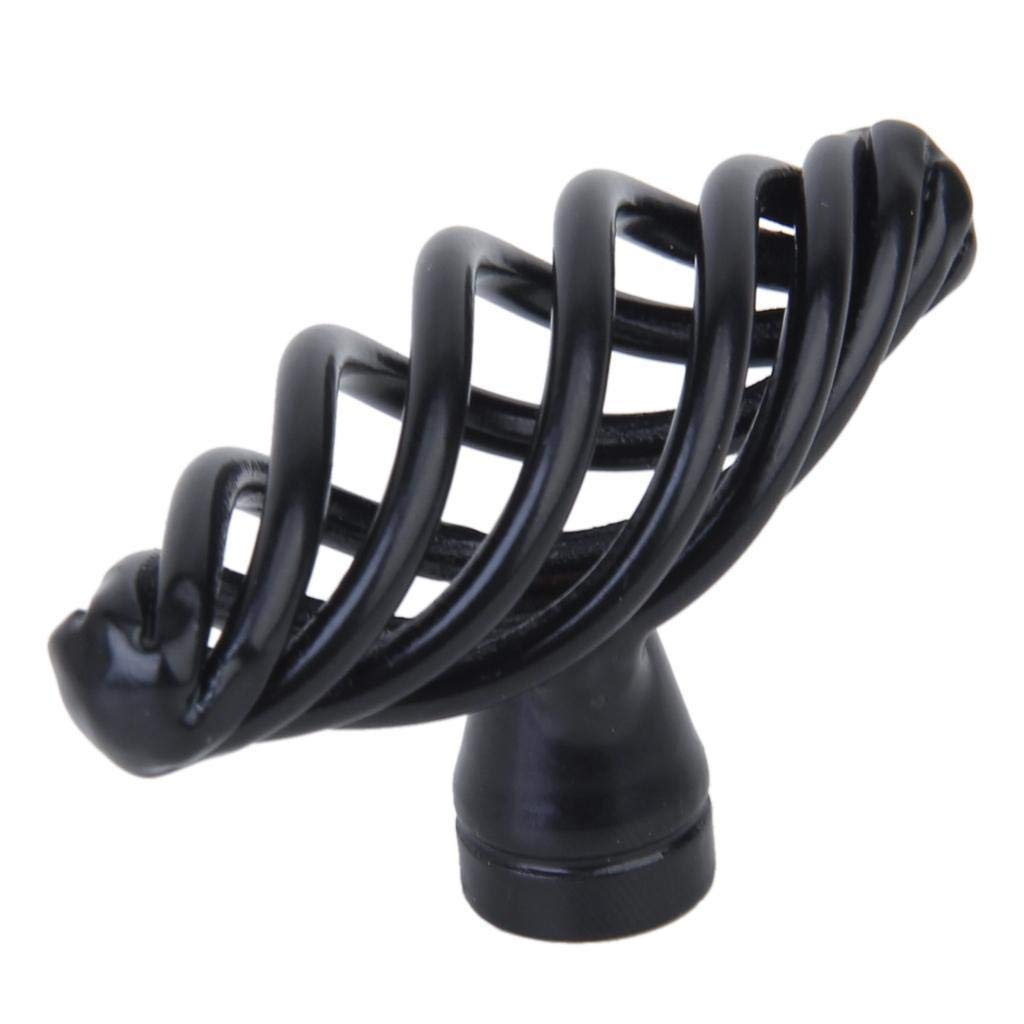 LEDSone Black Kitchen Cabinet Knobs, Home Decor Bird Cage Kitchen Cabinet Knobs Black for Dresser Drawers, Drawer Knobs Black Hardware Dreeser Door Pulls Durable Handle Knob