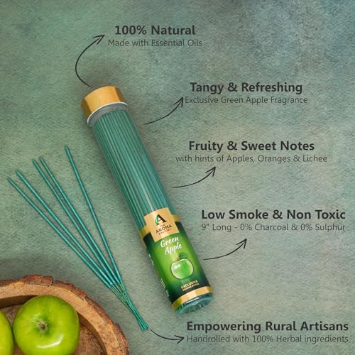 Image of The Aroma Factory Rose & Green Apple Agarbatti, 2x100g
