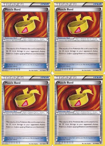 x4 Muscle Band (XY Set #121 146) Pokemon Card Playset [Trainer-Item]