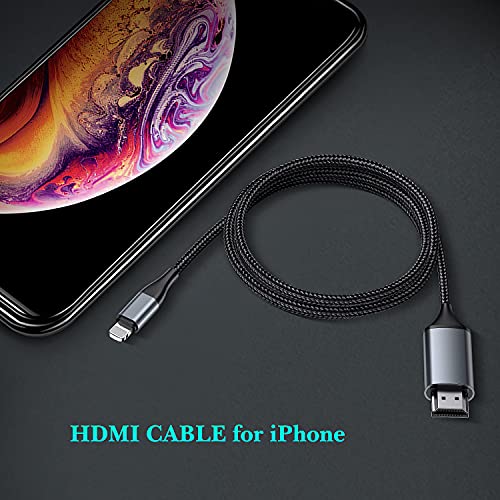 HDMI-kabel voor telefoon, HDMI-converterkabel 2.0m, iPhone/iPad/iPod naar tv, HDMI-aansluitkabel, iOS 11, 12, 13, 14, YouTube TV-uitgang, High Definition HD1080P - Image 3