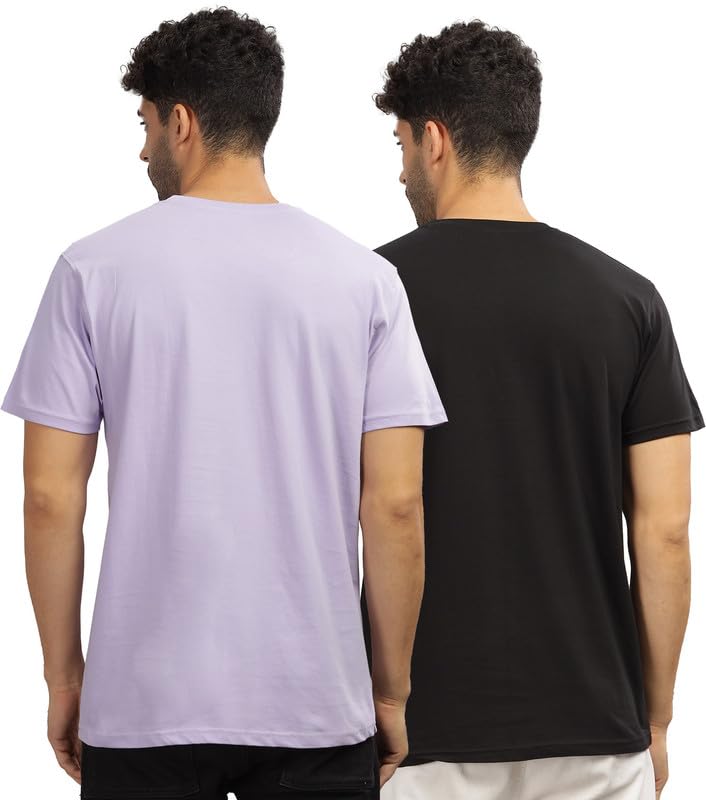 Image of XENOVAURBAN Unisex Regular Cotton Combo of 2 Solid Color Tshirt