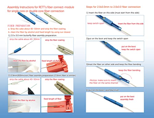 10Pcs Leite Fiber Optic Quick Connectors With Tools Fiber Fast Connectors Singlemode/Multimode Mechanical Splice Connectors Adapter For Drop Cable/Server Rack/Patch Panel/Repair Of Fiber Cable #TOP4