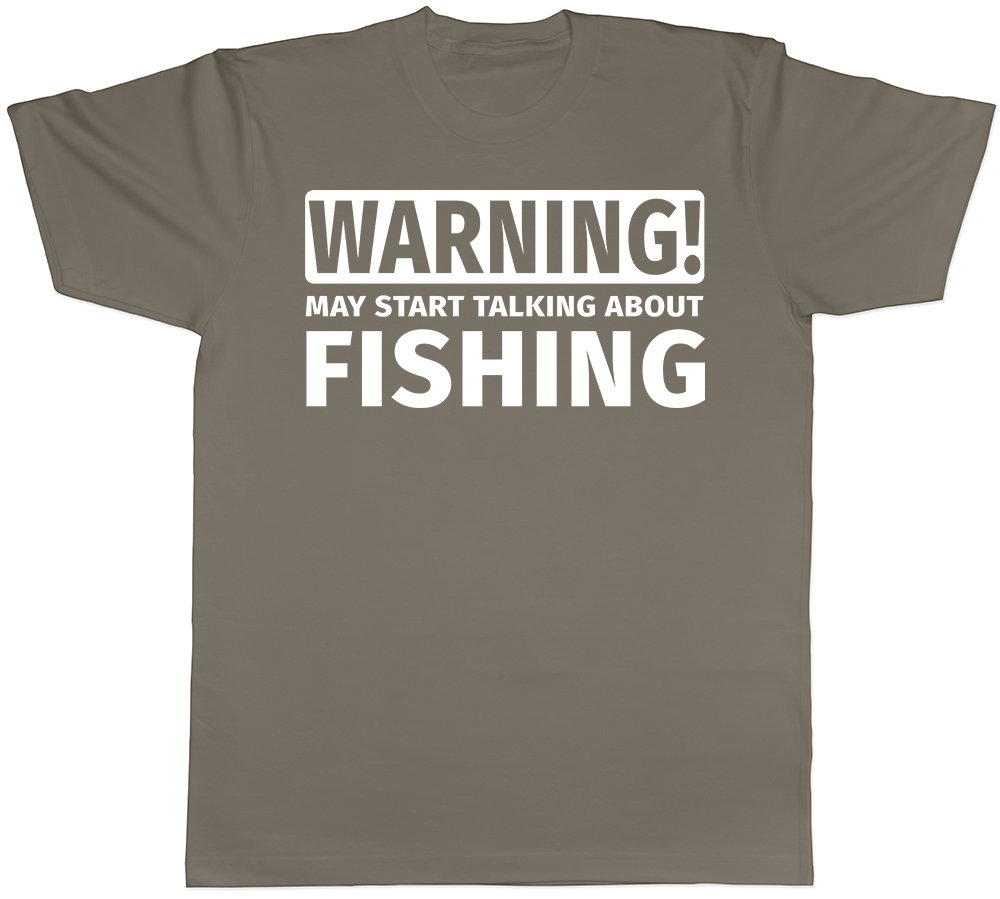 Shopagift Warning May Start Talking About Fishing Unisex T-Shirt Grey