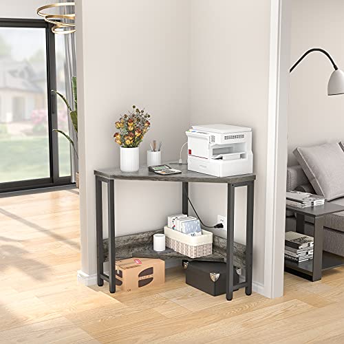 Armocity Corner Desk Small Desk With Outlets Corner Table For Small Space thumb #5