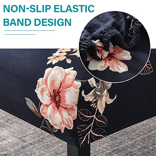 Cjc Armless Accent Chair Cover Slipcover,Slipper Chair Cover Stretch Printed Removable With Elastic Bottom Machine Washable For Armless Chair Furniture Protector Covers For Dining Room,P-Blue,1Pc #TOP2