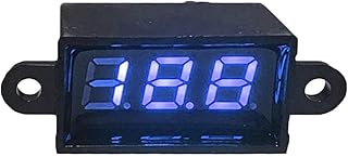 Reland Sun Waterproof 0.28 DC 3.0-30V Mini Digital LED Voltmeter Volt Meter 12V Car Range DC 3.0-30.0V Auto Electric Voltage Ammeter (blue)