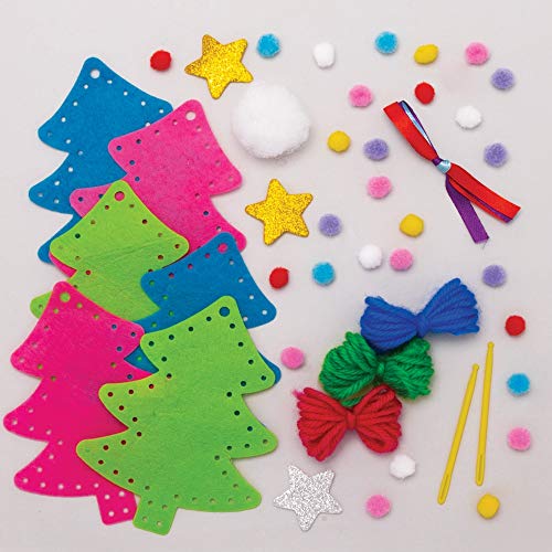 Baker-Ross-AW993-Christmas-Tree-Ornament-Sewing-Kits-Pack-Of-3-Festive-Arts-And-Crafts-Christmas-Craft-Kits-for-Kids Baker-Ross-AW993-Christmas-Tree-Ornament-Sewing-Kits-Pack-Of-3-Festive-Arts-And-Crafts-Christmas-Craft-Kits-for-Kids