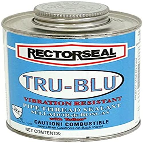 Rectorseal 31553 Brush Top Tru-Blu Pipe Thread Sealant, 1/2 pint