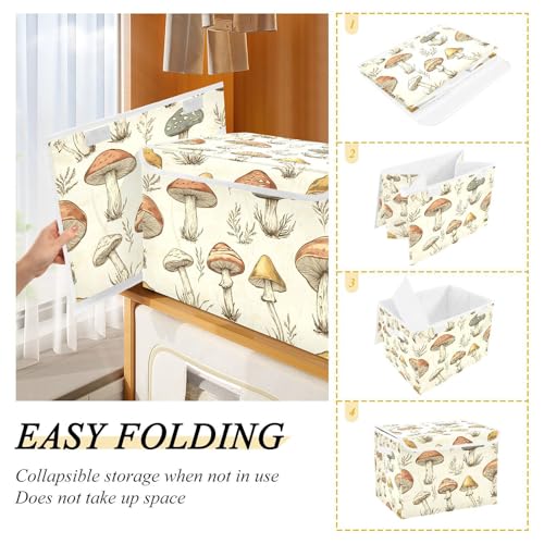 Boîtes de rangement pliables avec couvercle panier vêtements maison