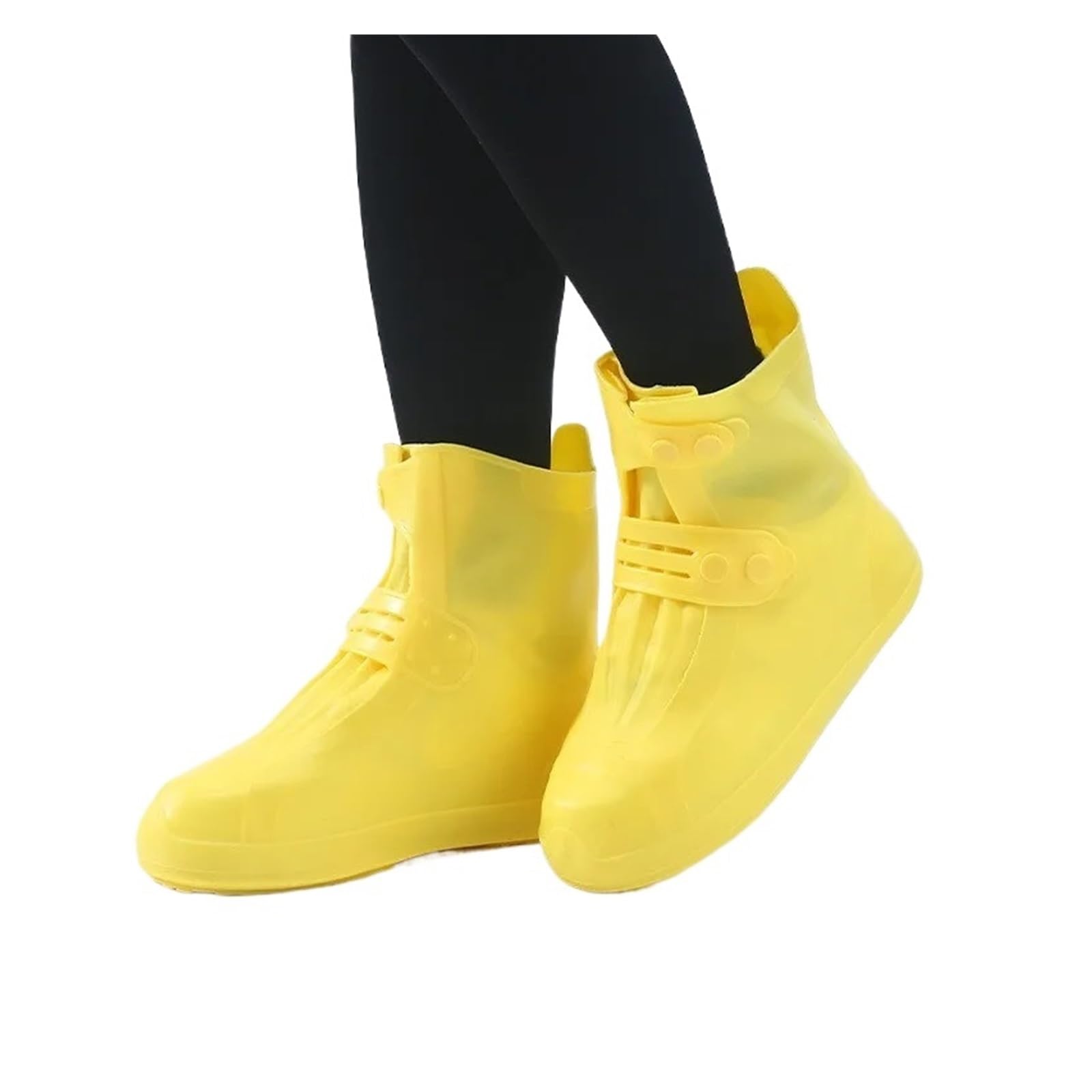 Copriscarpe 1PC Copriscarpe in silicone impermeabile Copriscarpe alti da pioggia Copriscarpe antiscivolo Protettore for esterni Calzature spesse riutilizzabili Adatto Per Strade Fangose E Giorni Di Pi