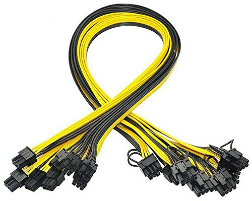 Cable alimentación GPU PCI-E 6 pines a 8 pines macho para chasis ATX de ordenador