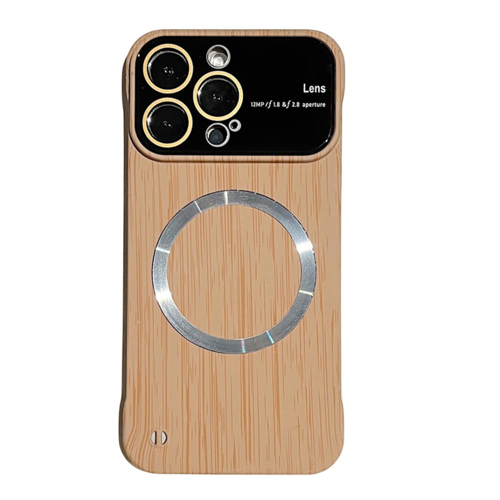 Coque grain de bois luxe pour iPhone 14 Pro Max avec protection objectif en PC mince - 7