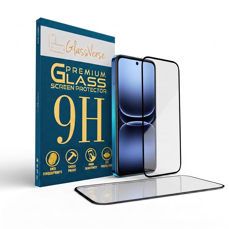 Image of GlassVerse Toughened Oleophobic Tempered Glass For Infinix Smart 20 (PACK OF 1) with Free Installation Kit. Full screen Coverage - 6.78 inch