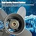 OEM Upgrade Outboard Boat Aluminum Propeller 9 1/4x9 9 1/4x10(4Blade) for Honda Engines,8/9.9/15/20 HP 8 Spline Tooth (9 1/4x10(4Blade))