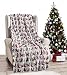 Elegant Comfort Velvet Touch Ultra Plush Holiday Printed Fleece Throw/Blanket-50 x 60inch, (Christmas Cat), 50 x 60 inch