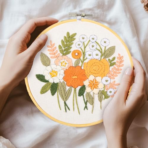 Image of DIAMOND DOTZ Country Garden Embroidery Craft Kit for Adults, Beginners