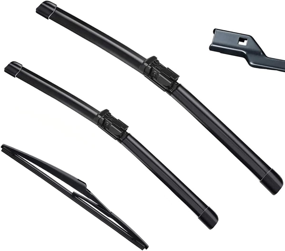 Liuhuiffac Normal Wiper Blade Set Front & Rear For Kia Sorento Mk2 2010-2014 | All Weather Windscreen Wiper Blades Replacement | With Specific Fitment | Pack Of 3 (Rhd)