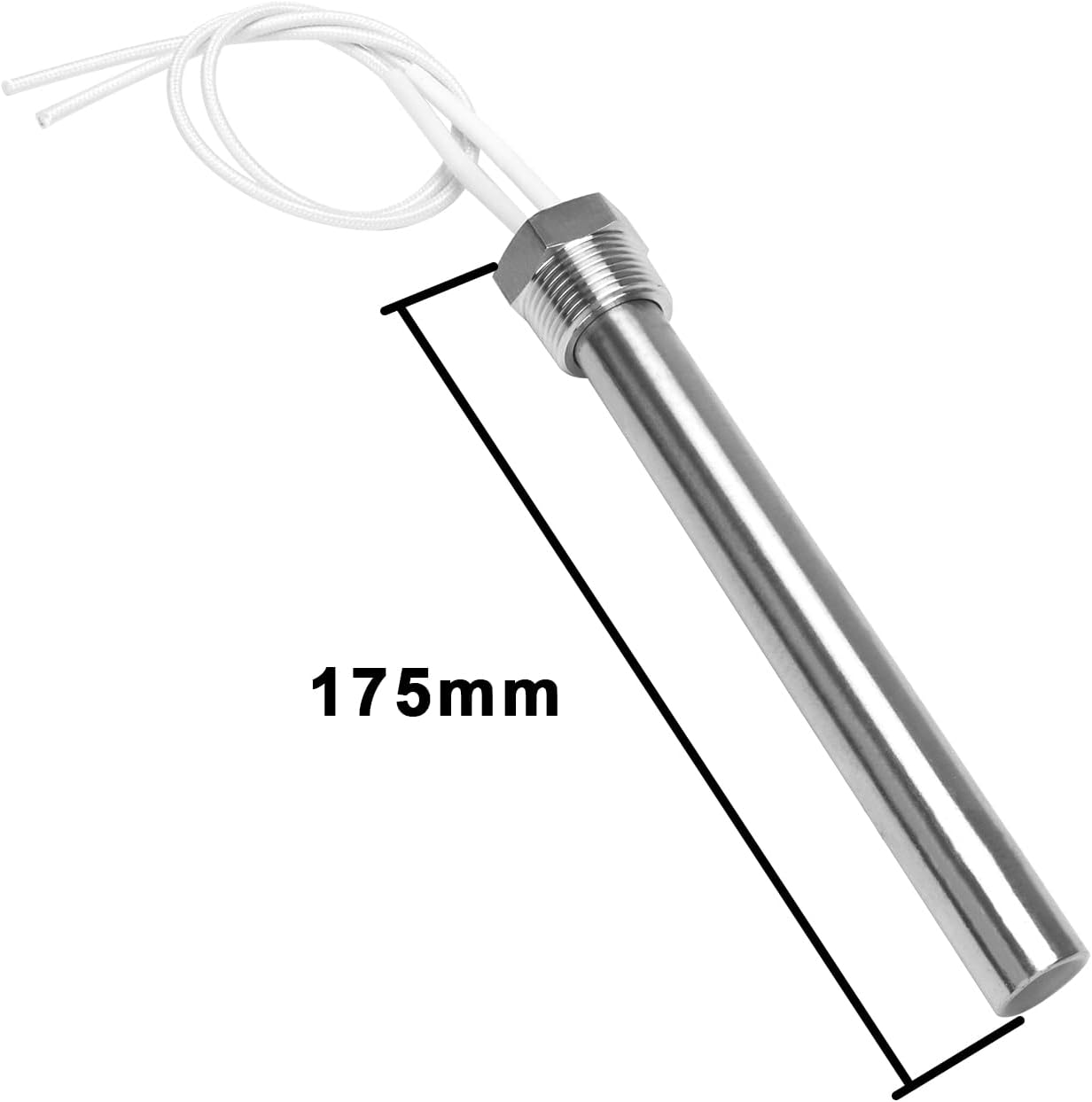 DERNORD Immersion Cartridge Heater 12V 100W Hot Rod Heating Element Replacement 3/4 Inch Thread