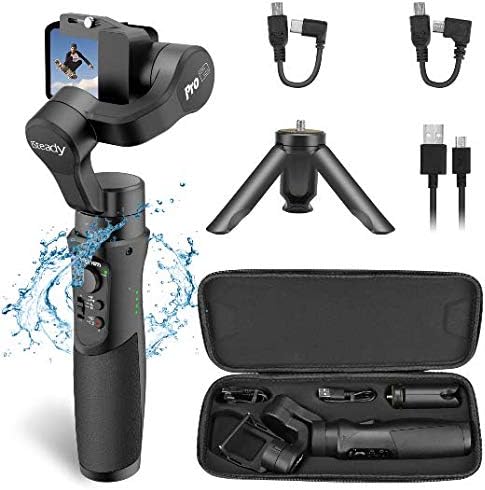 Hohem Water Splash Proof GoPro Gimbal Handheld Stabilizer for Action Camera Gimble for DJI Osmo Action,GoPro Hero 7/6/5/4/3,SJCam,YI 4K Action Camera (iSteady Pro2 2019 New Model)