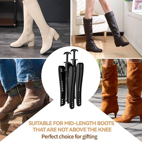 Nianronghua 4 Pairs Black Boot Stretcher Boot Tree Shapers Tall Boot Tree Shaft Shaper,Boot Calf Stretcher,Boot Shapers For Tall Boots,Cowboy And Tall Boot Inserts Shape Holders For Men Women To Keep Shape thumb #7