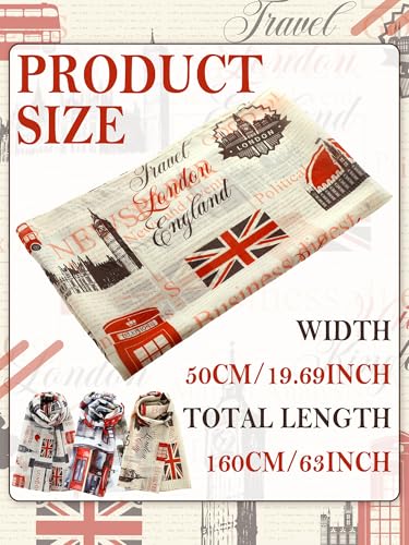 3 Pcs City Souvenirs Scarves Set Women Scarves Bulk Gift for Traveler Birthday Party3