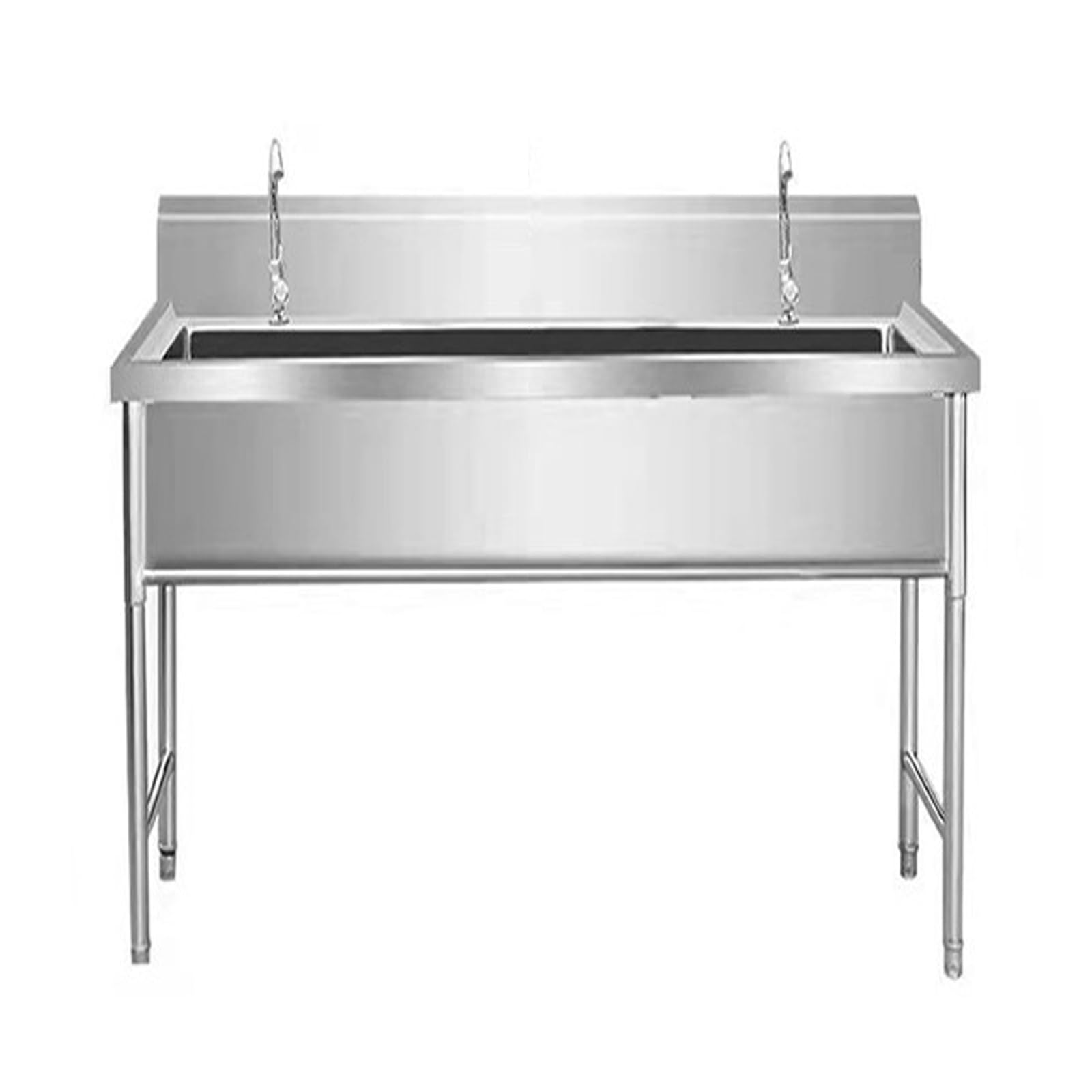 YNIYUJKL Utility Stainless Steel Sink, Kitchen Sink, Freestanding Laundry Tub With Stand And Faucet For Laundry Room, Garage, Farmhouse