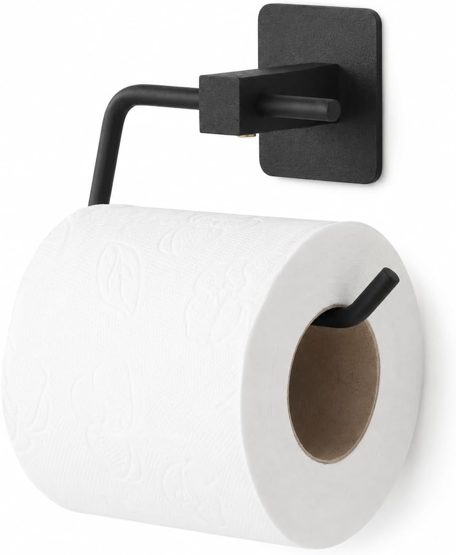 Alper Banyo Yapışkanlı Siyah Kare Açık Tuvalet Kağıtlığı Wc Kağıtlık Tuvalet Kağıdı Askısı