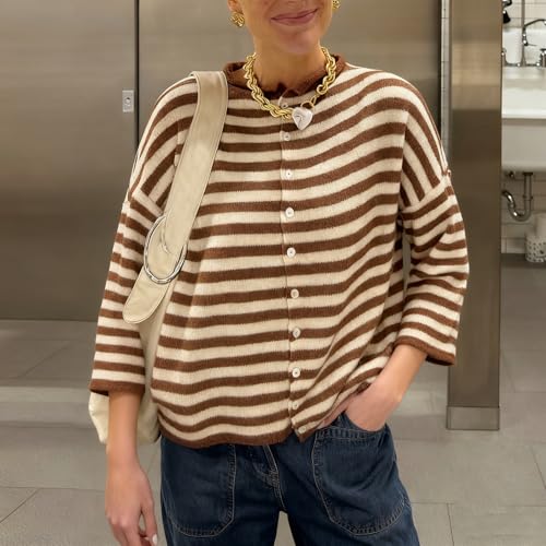 Image of Women Knitted Crop Cardigan Shirt Short Sleeve Button Down Ribbed Knit Crop Top Y2k Girls Outwear Top Tee Shirt