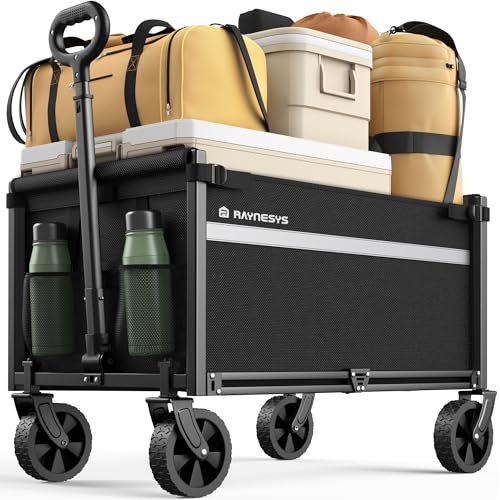 38% Off Raynesys 330LBS Foldable Wagon Cart with All-Terrain Wheels