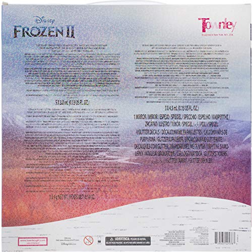 Townley Girl Disney Frozen 2 ungiftiger Peel-Off-Nagellack, Lipgloss- und Spiegelset für Mädchen, Farben, Alter 3… – Bild 7