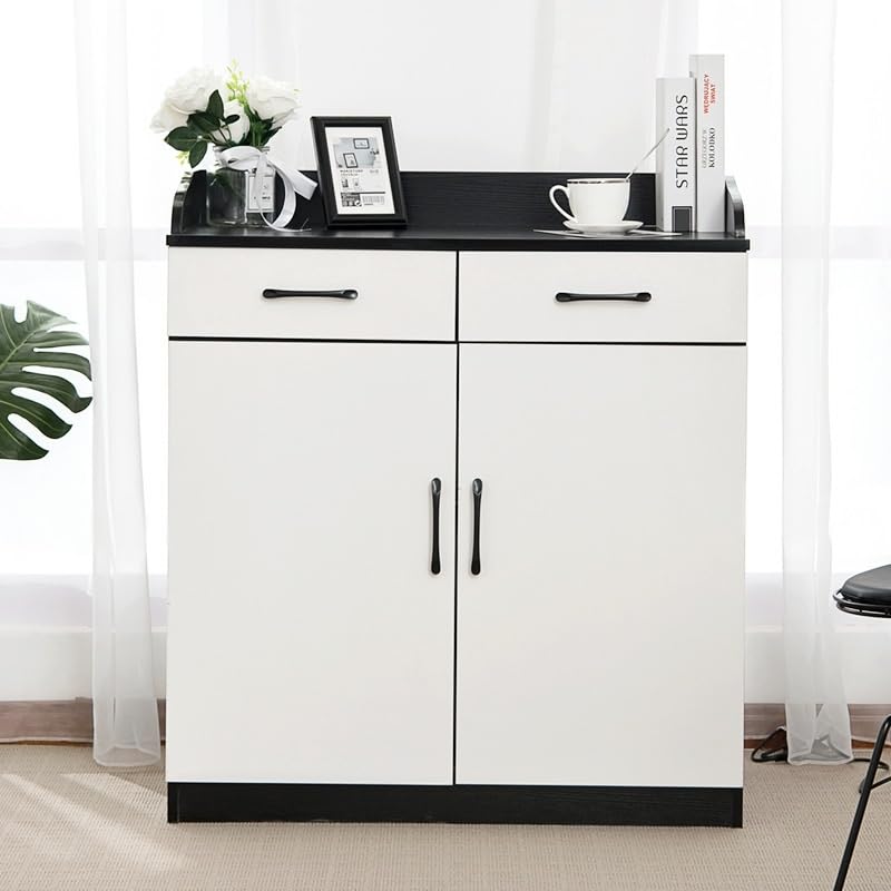 Küchenvorratsschrank Sideboard, schlicht, modern, for Wohnzimmer, Küche, Lagerschrank, Weinschrank, Vorbereitungsschrank, Teeschrank, Seitenschrank Buffetschrank Mit Stauraum(60*40*90cm)