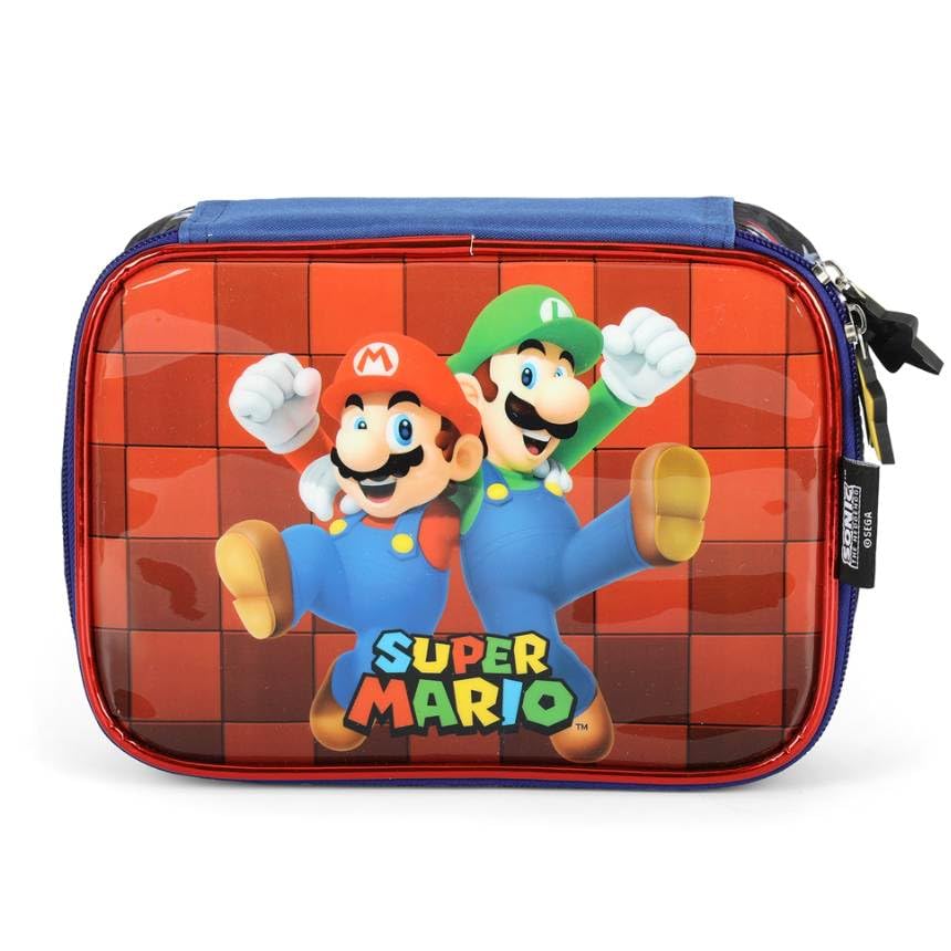 Estojo Escolar Infantil Juvenil Pens Super Mario by Luxcel (PRETO)