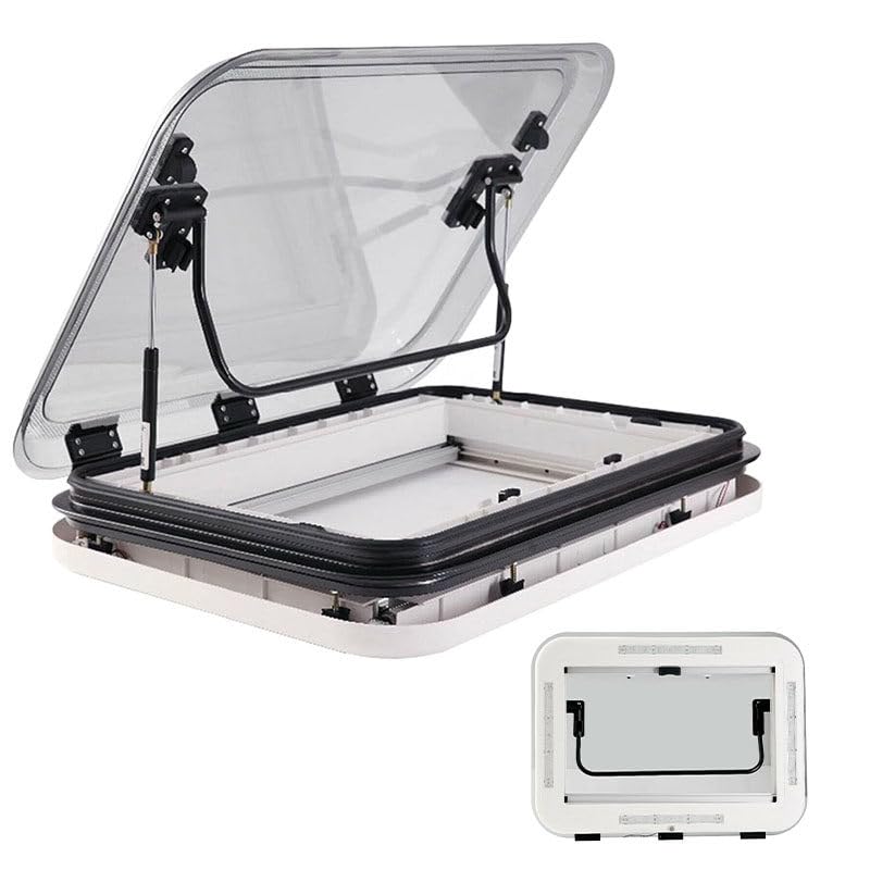 Lanterneau de Toit Transparent + Mastic d'étanchéité pour Caravane, Camping-Car,800x500mm