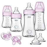 Chicco Duo Newborn Hybrid Baby Bottle Starter Gift Set with Invinci-Glass Inside and Plastic Outside...