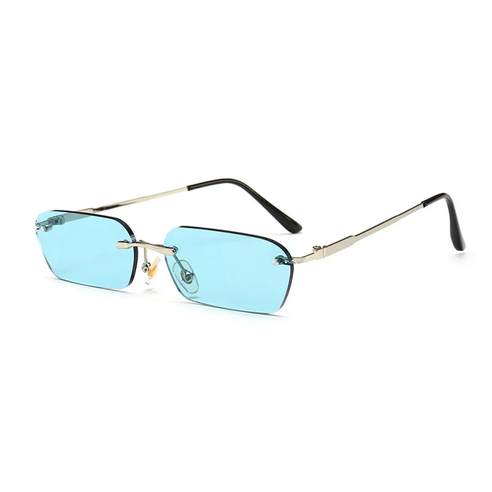 Occhiali da sole senza montatura trasparenti UV400 uomo